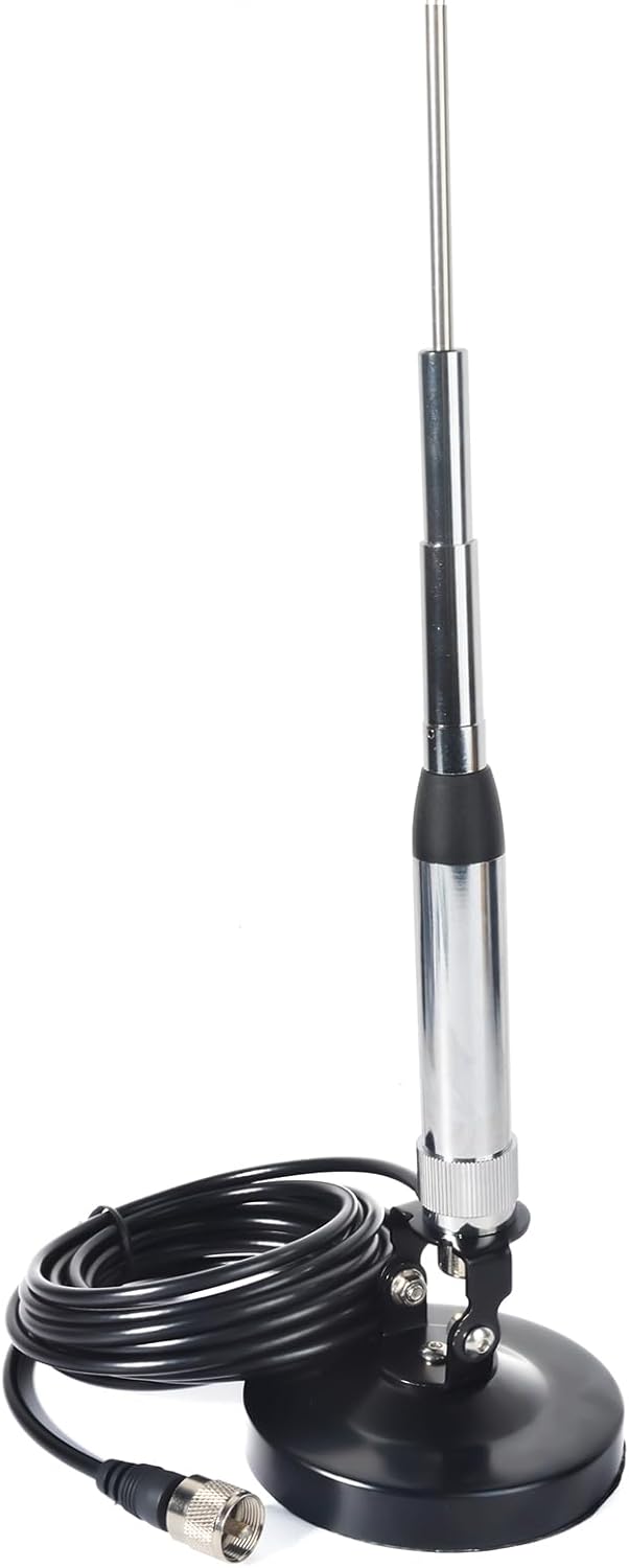 TWAYRDIO 180 10CM/4 Inch Angle Adjustable Radio Antenna Magnetic Mount Base for Car Mobile Transceiver