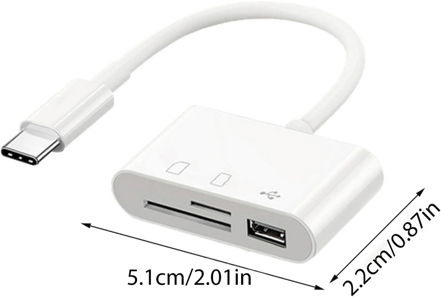 wengjack Compactly USB C Card Reader USB C to Memory Card Reader for Travel Office Use for USB Flashing Disk Connecting