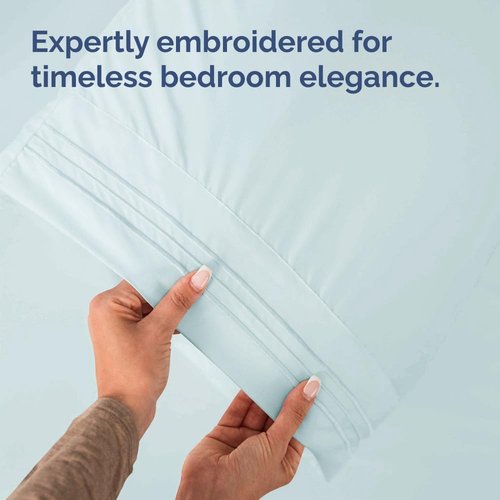King Standard Pillow Cases by King - Soft Hotel Quality Covers | Comfy Bedding in Ice Blue - Set of 4