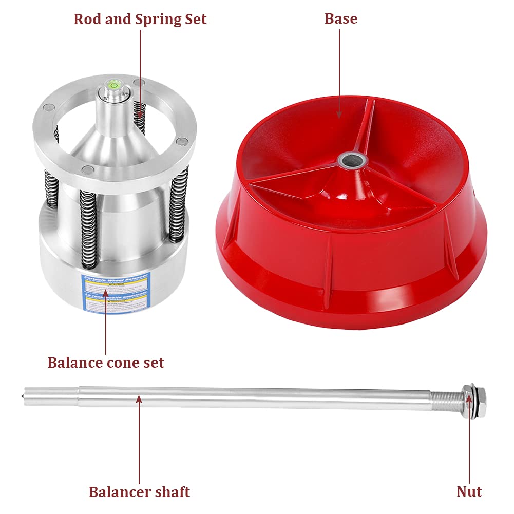 Portable Bubble Wheel Balancer, Heavy Duty Professional Tire Rim Balancing Machine Hubs Wheel Tire Balancer Bubble Level Heavy Duty Rim for Automotive Cars Trucks