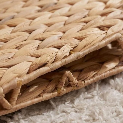 M4DECOR Storage Cube - Woven Water Hyacinth Baskets for Stylish Organization | 12x12in, Set of 4