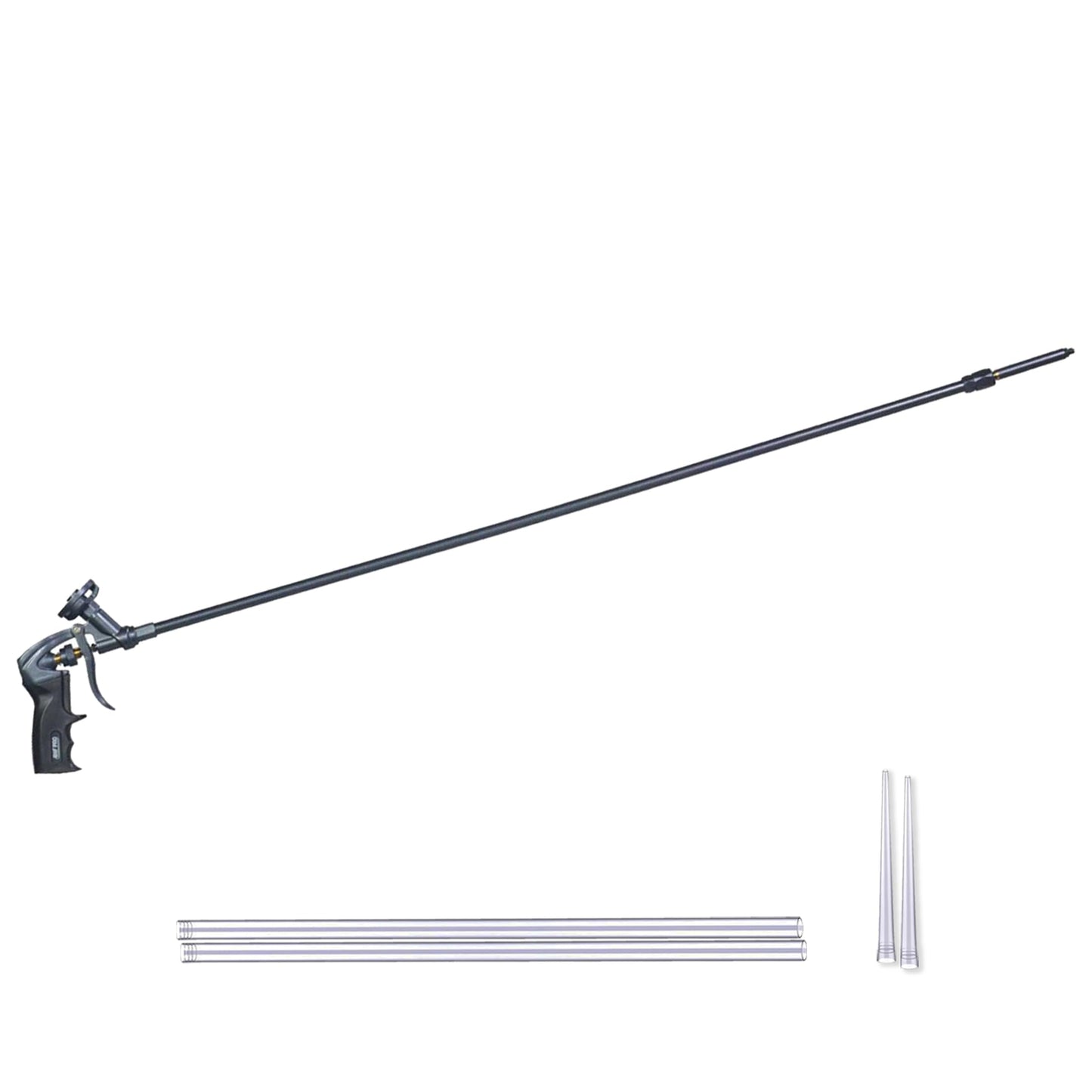 AWF PRO 40" Long Nozzle with Swivel Tip & Standard High-Yield Precision Spray Foam Guns – PTFE Non-Stick Baskets, Adjustable Control, Compatible with PRO Foam Cans