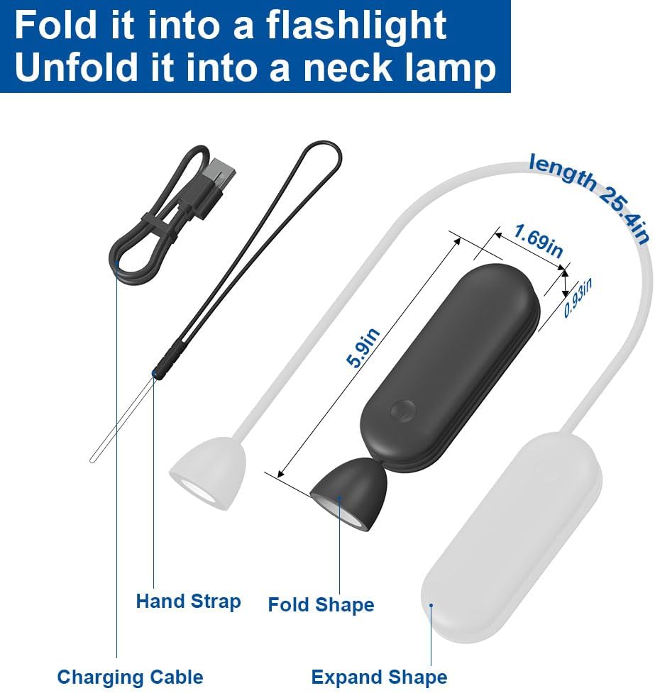 McmhyingPop 3 1 1800mAh in LED Book Light, Desk Lamp & Flashlight, Rechargeable Table Lamp for Home Office, Bed Reading