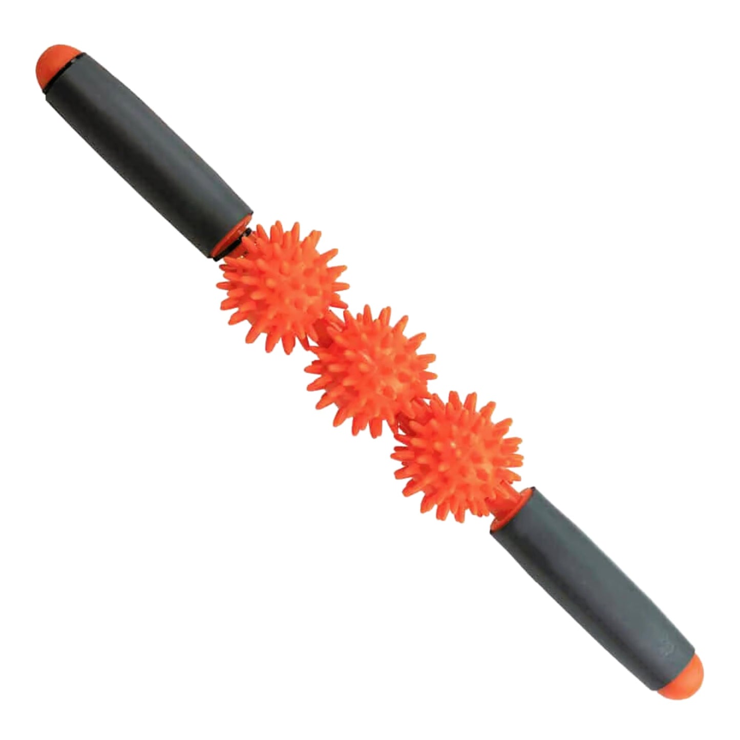 Tiger Tail Pressure Point Muscle Roller Massage Stick, The Spiky Roller, 17" Roller with Three 2.25" Independently Rolling Spiked Balls (Acupressure Roller)
