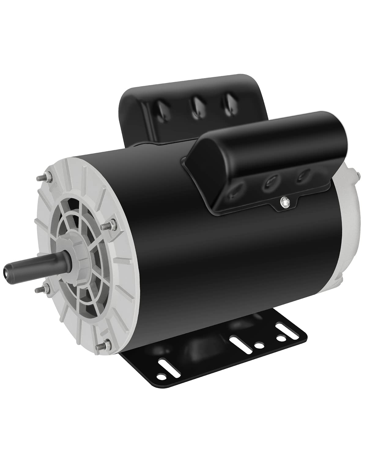 5HP SPL Air Compressor Motor 3450 RPM Single Phase, 56Frame, 208V-230V, 5/8" Shaft Diameter Rolled Steel Shell 60HZ