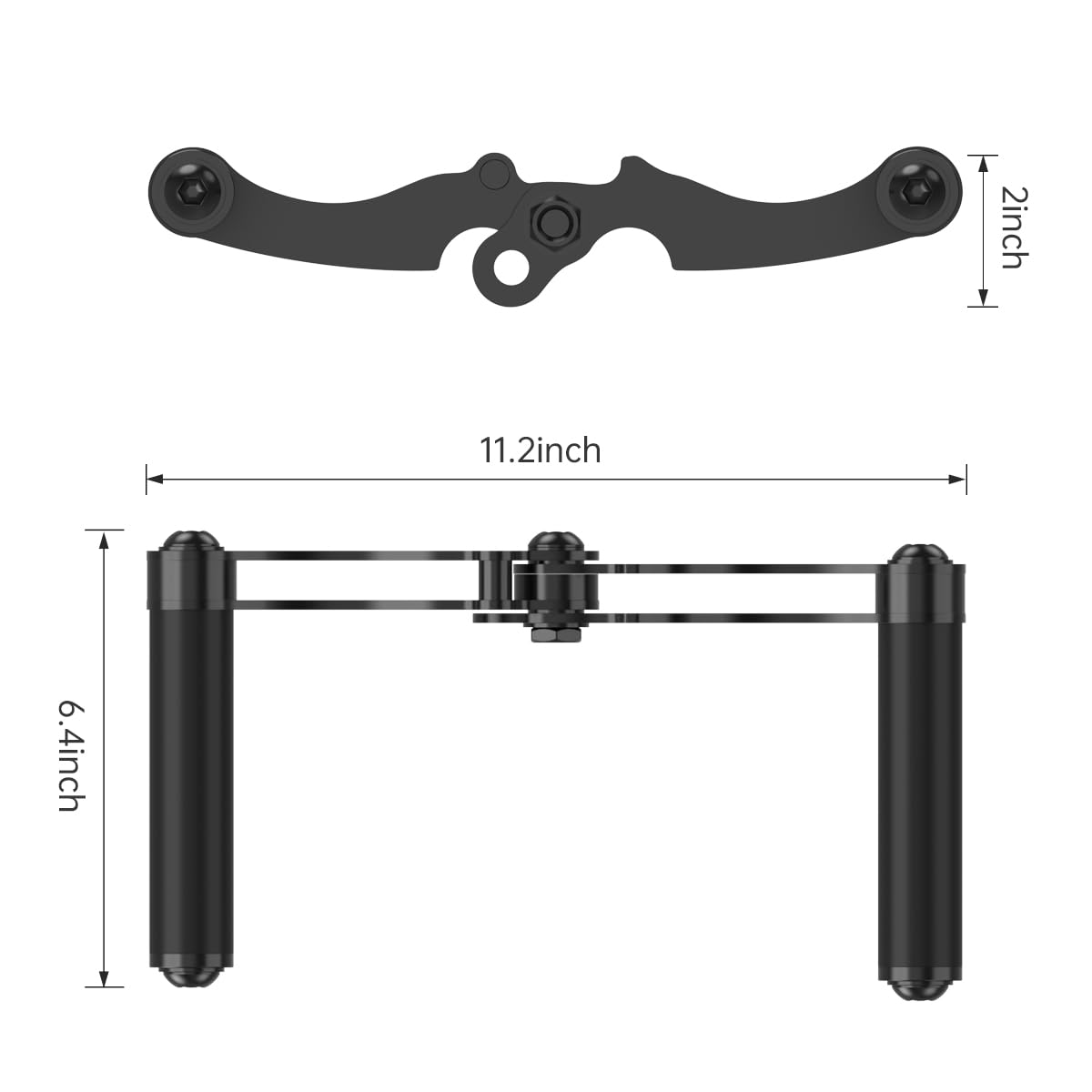 AimiDream Double D Row,V Bar Landmine Handle Attachment for Barbell Bar, Handle Cable Attachment for Weight Workout with Non-Slip Rubber Handle, Fits Olympic Bars Strength Training Bars,Black