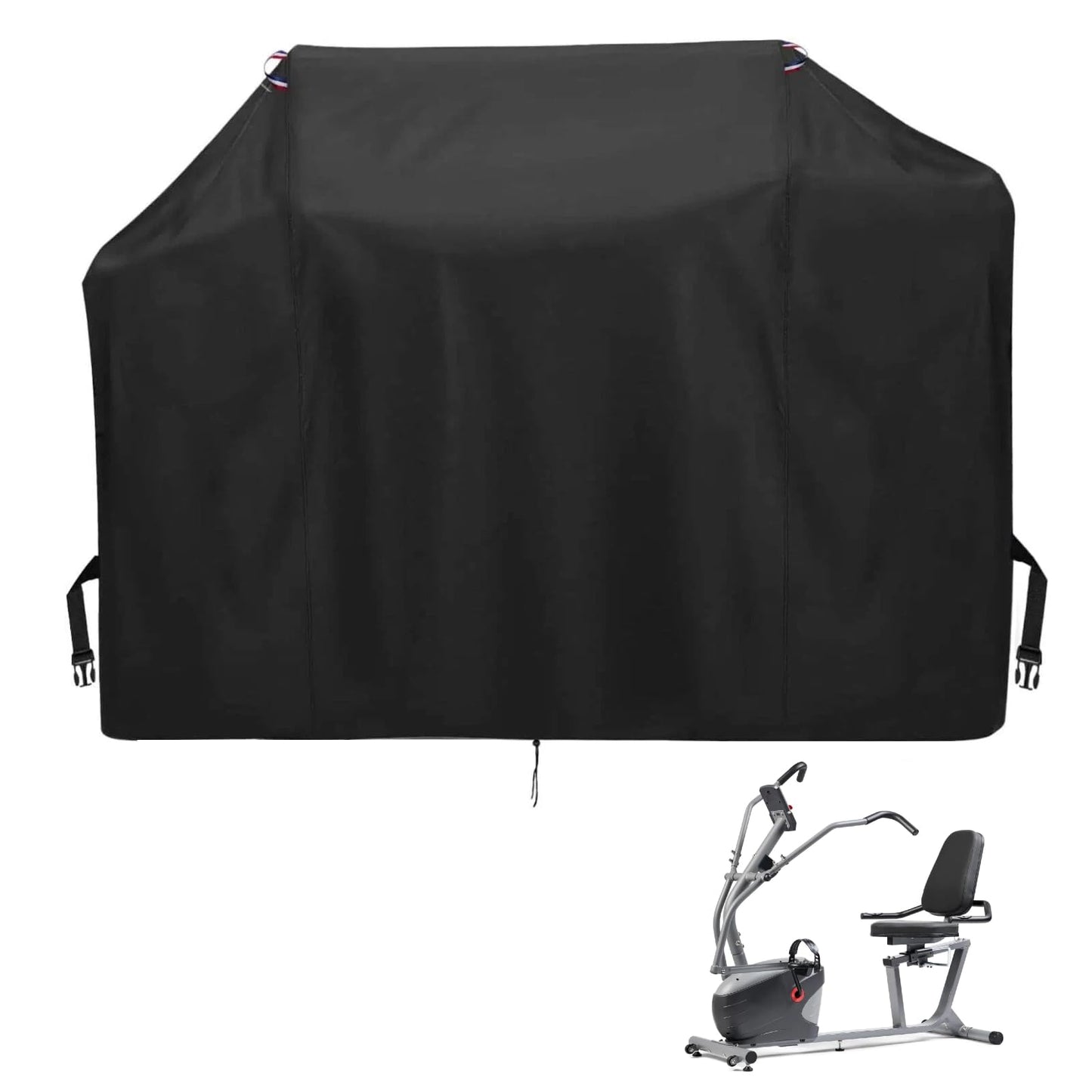 Guisong Elliptical Exercise Machine Cover for Sunny Health and Fitness Smart Recumbent Bike,Heavy Duty Fitness Equipment Cover for Cycling Workout Machine,64"L x 29"W x 48"H