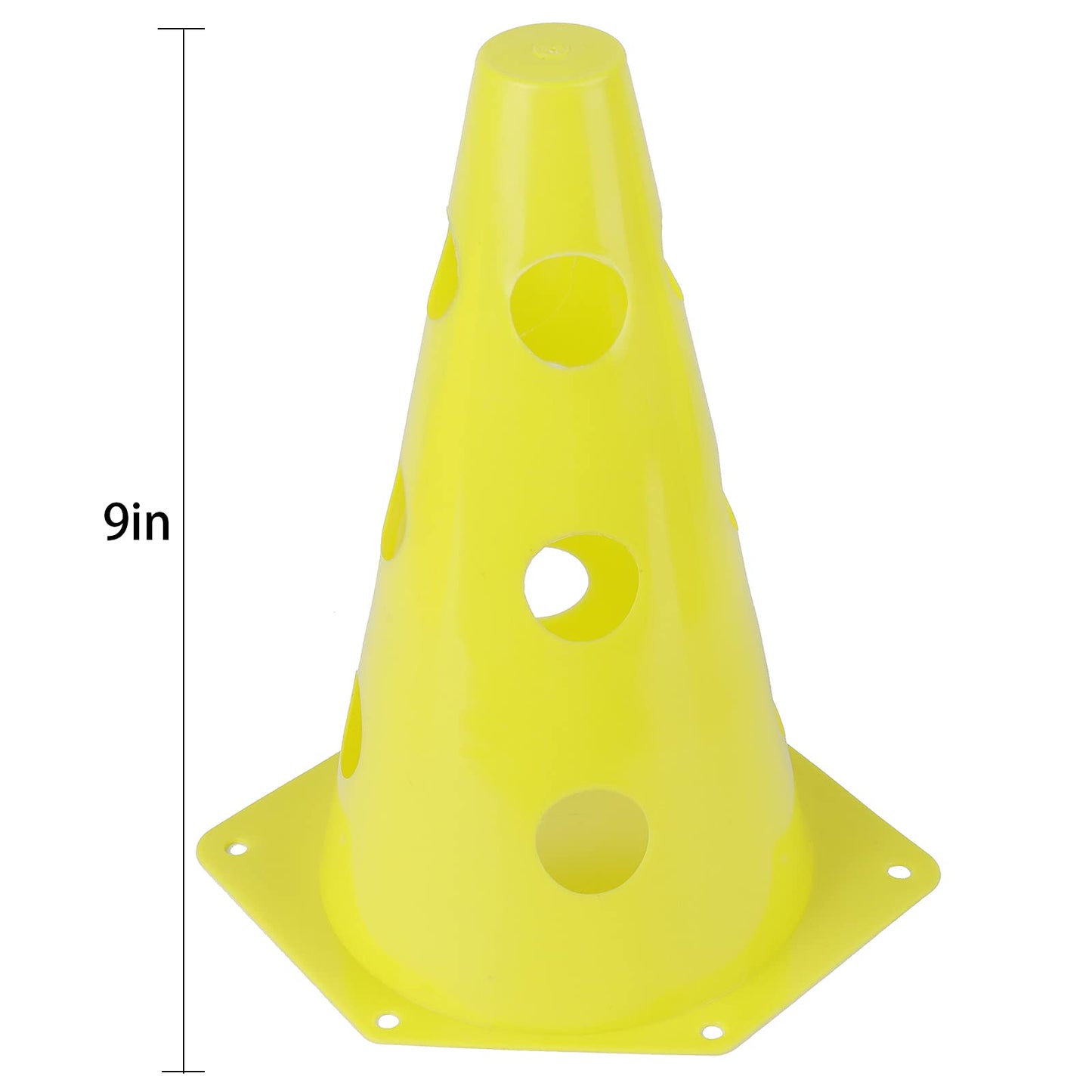 Suwimut 24 Pack Plastic Agility Cones, 9 Inch Soccer Cones Training Agility Field Marker Plastic Traffic Cone for Training, Football Basketball Drills, Traffic, Activity, Party, Indoor Outdoor Games