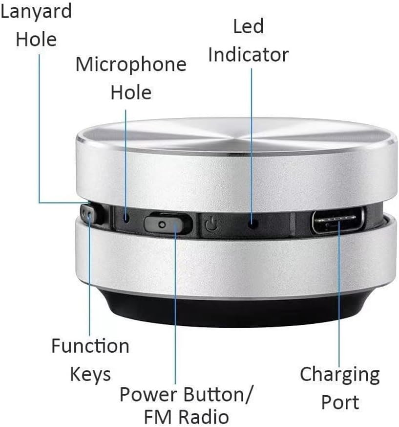Splenssy Wireless Mini Bone Conduction Speaker, Stereo Bass Sound Creative Portable Speaker Mini Size Music Player