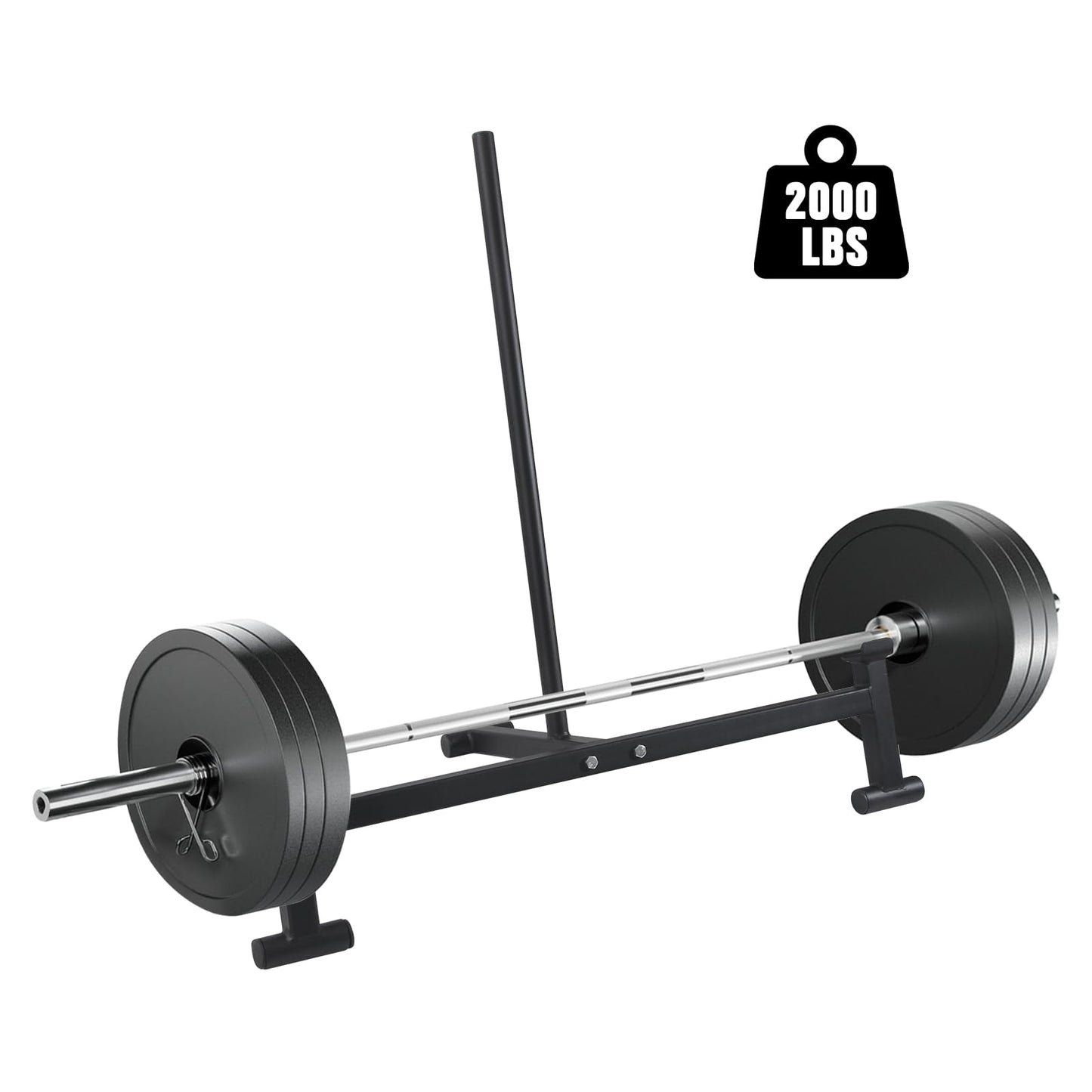 Deadlift Barbell Jack Stand for Easy Changing Weight Plates - 2000 LB Capacity, Elevated Lift for Gym and Home Workouts,Black