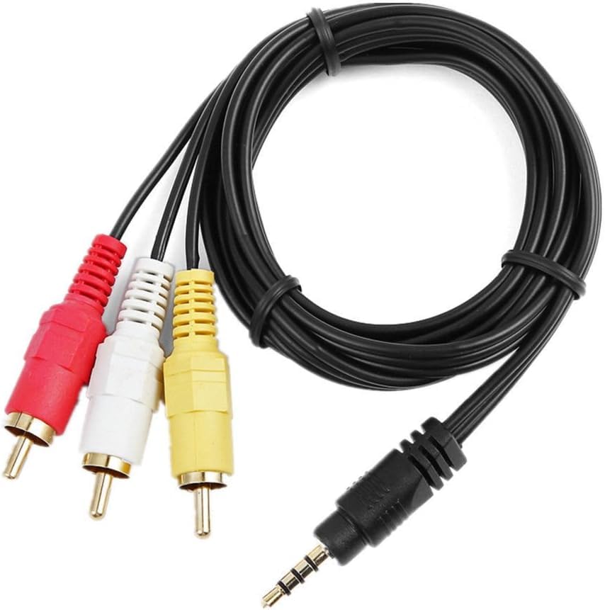MaxLLTo 3.5mm 3 DCR-TRV280 DCR-TRV260 DCR-TRV250 to RCA AV A/V Audio Video TV-Out Cable/Cord/Lead for Sony Digital