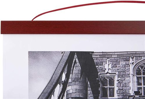 Benjia Magnetic Poster Hanger - Mahogany Wood Frame for 8x10, 8x20, 8x11 Prints | Easy Wall Display