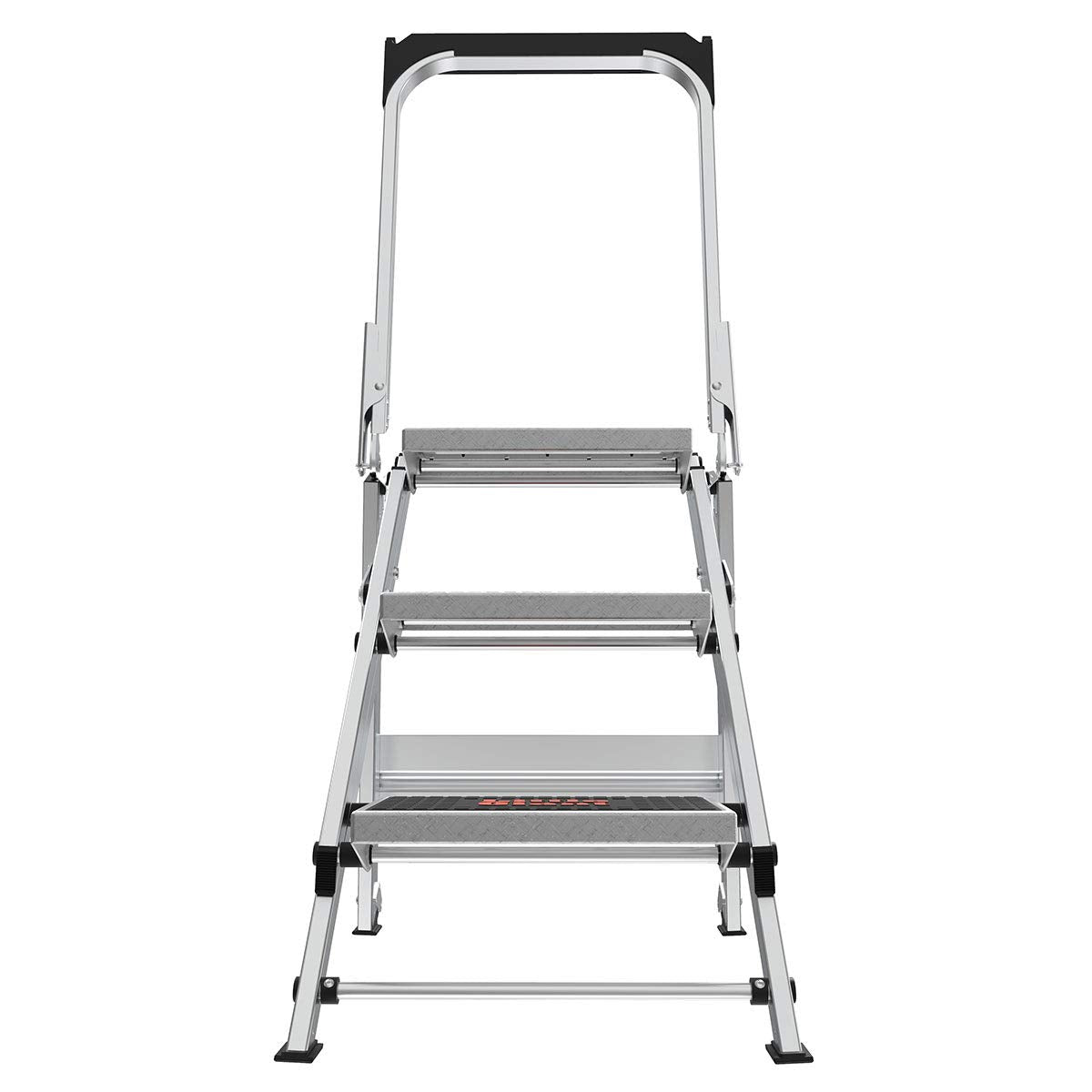 Little Giant Ladder Systems 10310BA Safety Step Stepladder with Handrail, 3-Step