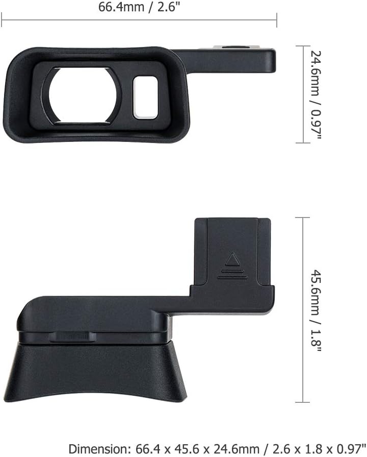 X100VI X100V Soft Silicon Camera Viewfinder Eyecup Eyepiece Eyeshade for Fujifilm Fuji & Eye Cup Protector (Hot Shoe
