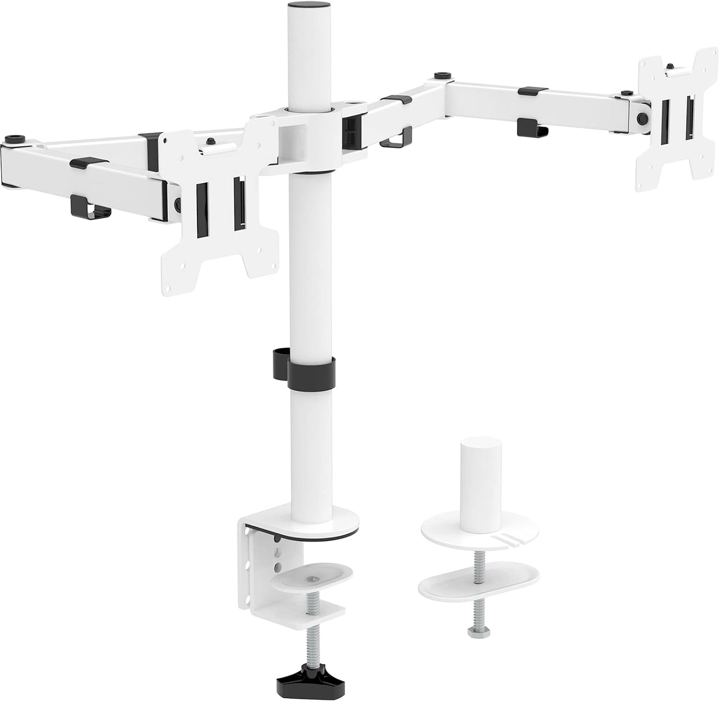 WALI 2 27 inch, 22 lbs. (M002-W), Mount Stand Fits Screens up to Weight Capacity per Arm White