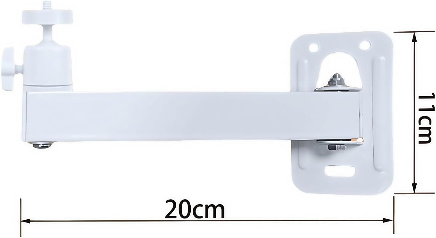 1/4" 360 (7.87" 1/4" Foldable Projector Wall Mount | White Heavy-Duty | Screw | Rotatable | Universal for Mini