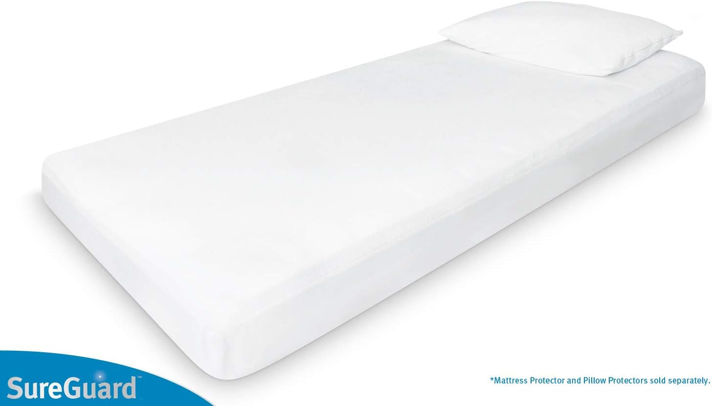 SureGuard Crib Mattress Protector - 100% Waterproof & Hypoallergenic - Premium Fitted Cotton Cover