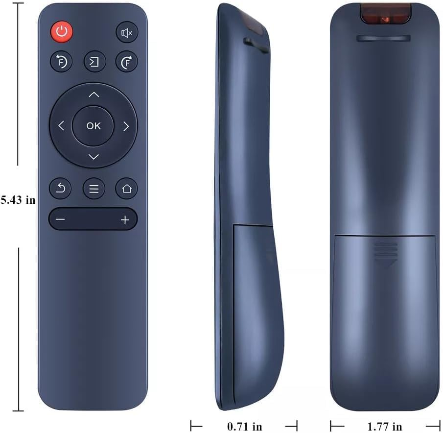 JISIZKY P61 (1Pack) Replacement Remote Control Compatible with Wimius Mini Projector.