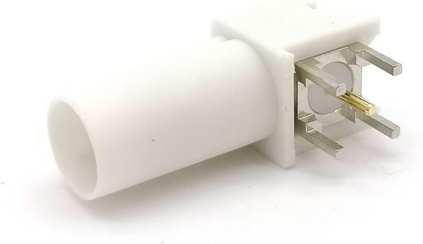 keisnoaja 2Pcs Fakra SMB B Male RF Coaxial Adapter, Fakra B Male PCB Mount Right Angle Connector for GPS Telematics