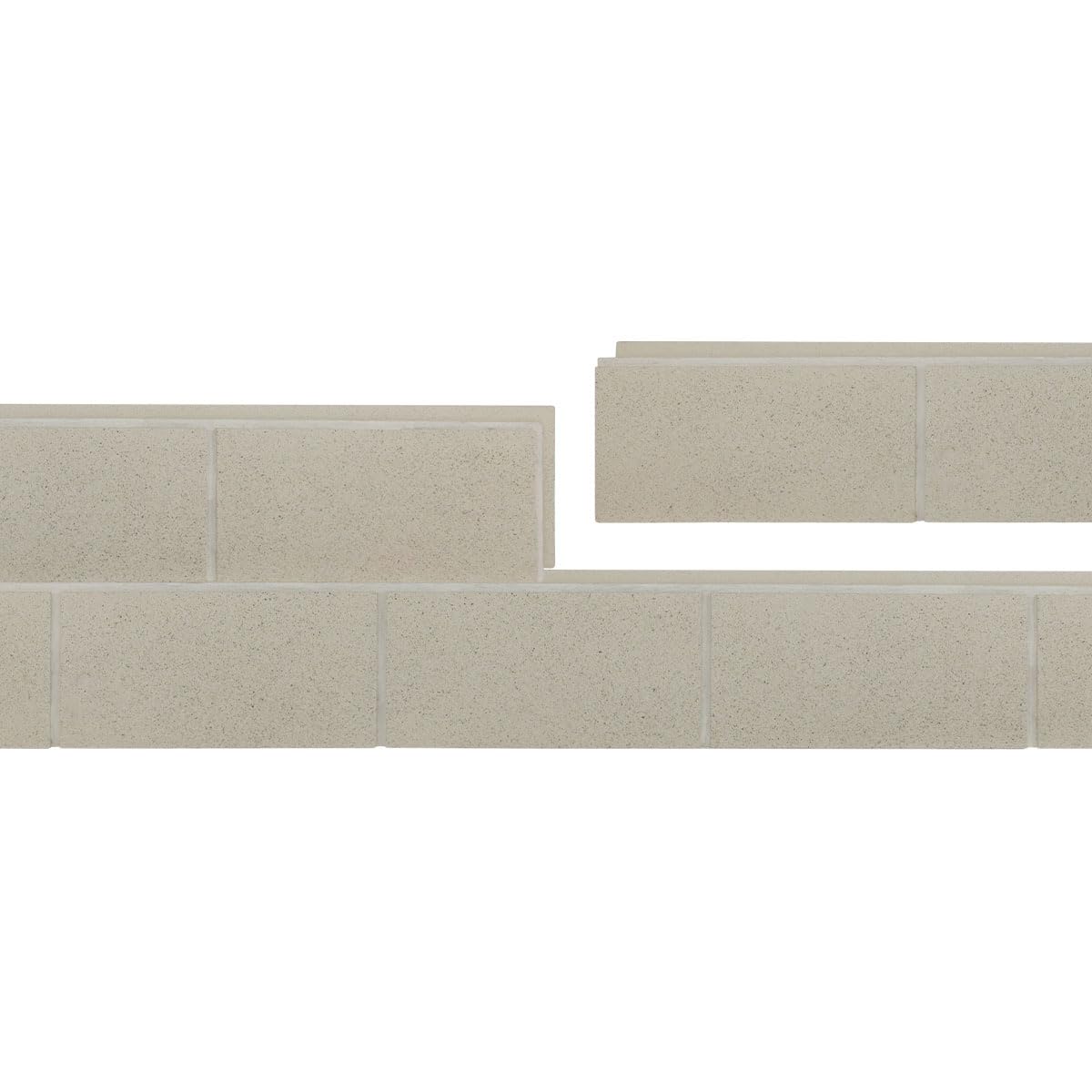 EverStone Smooth-Face Cinder Block Faux Concrete Panel, 81 1/4"W x 9"H x 1"D, Umber