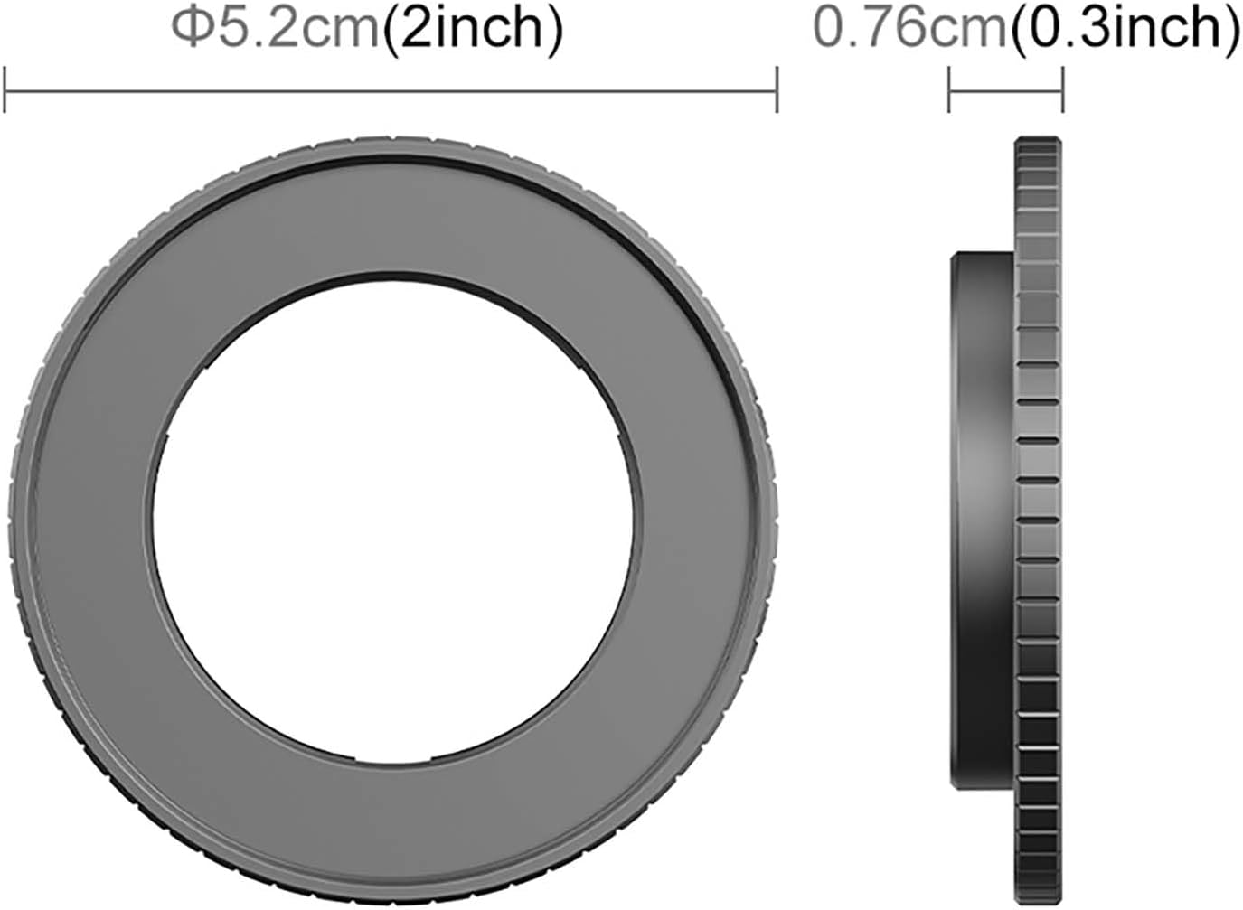 Generic 49mm 4 Lens Filter Adapter Ring for DJI Action Camera, Snap-On Filter Mount Adapter Compatible with ND/CPL/UV