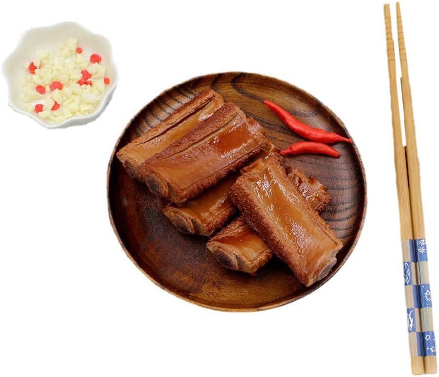 3 Housoutil Simulation Braised Pork Chops Food Model Pieces Realistic Fake Ribs Props for Home Kitchen Decoration