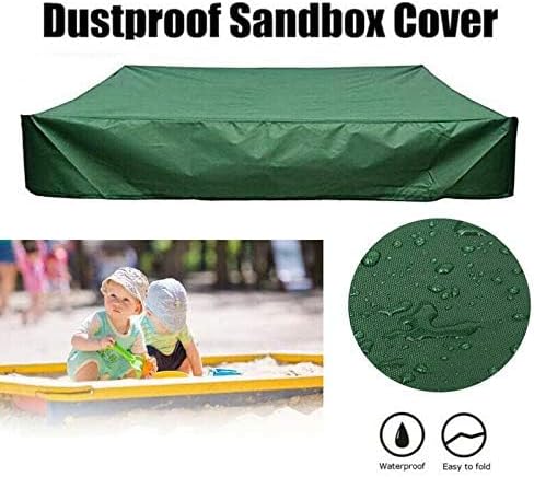 M MAIUS Sandbox Cover - Square Protective Canopy with Drawstring, Keeps Sand and Toys Away from Dust and Rain