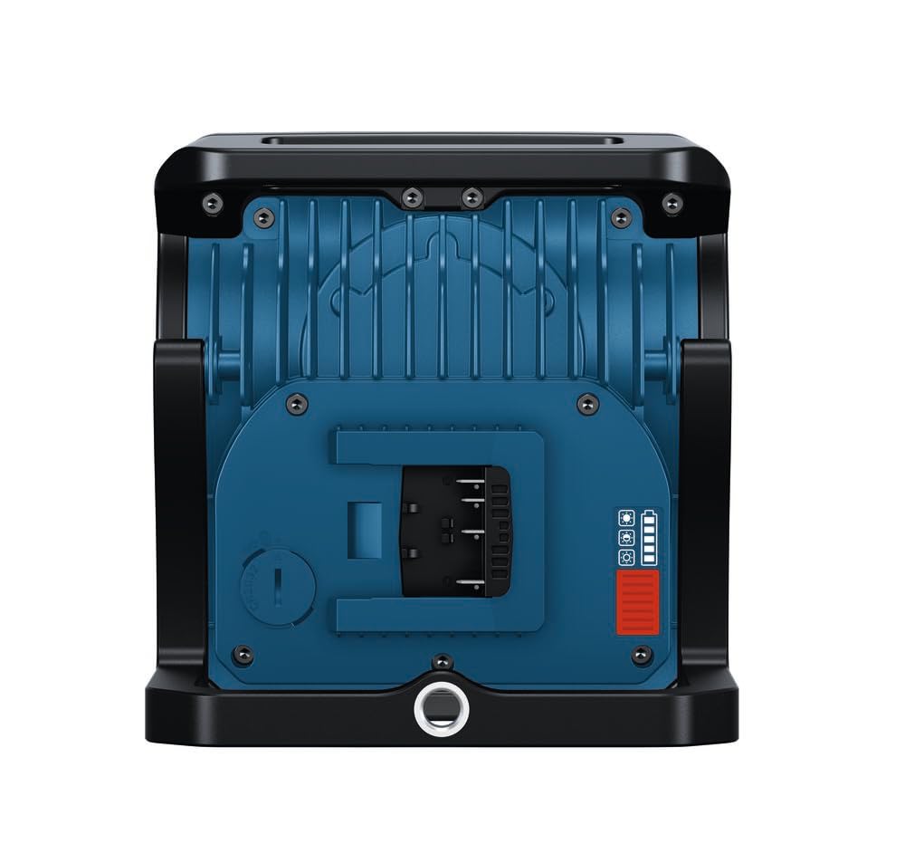 BOSCH GLI18V-4000CN 18V Bluetooth LED Floodlight - 4,000 Lumens, Remote Control, Durable Metal Body, Adjustable Brightness & Long Runtime - Perfect for Job Sites & Outdoors (Bare Tool)