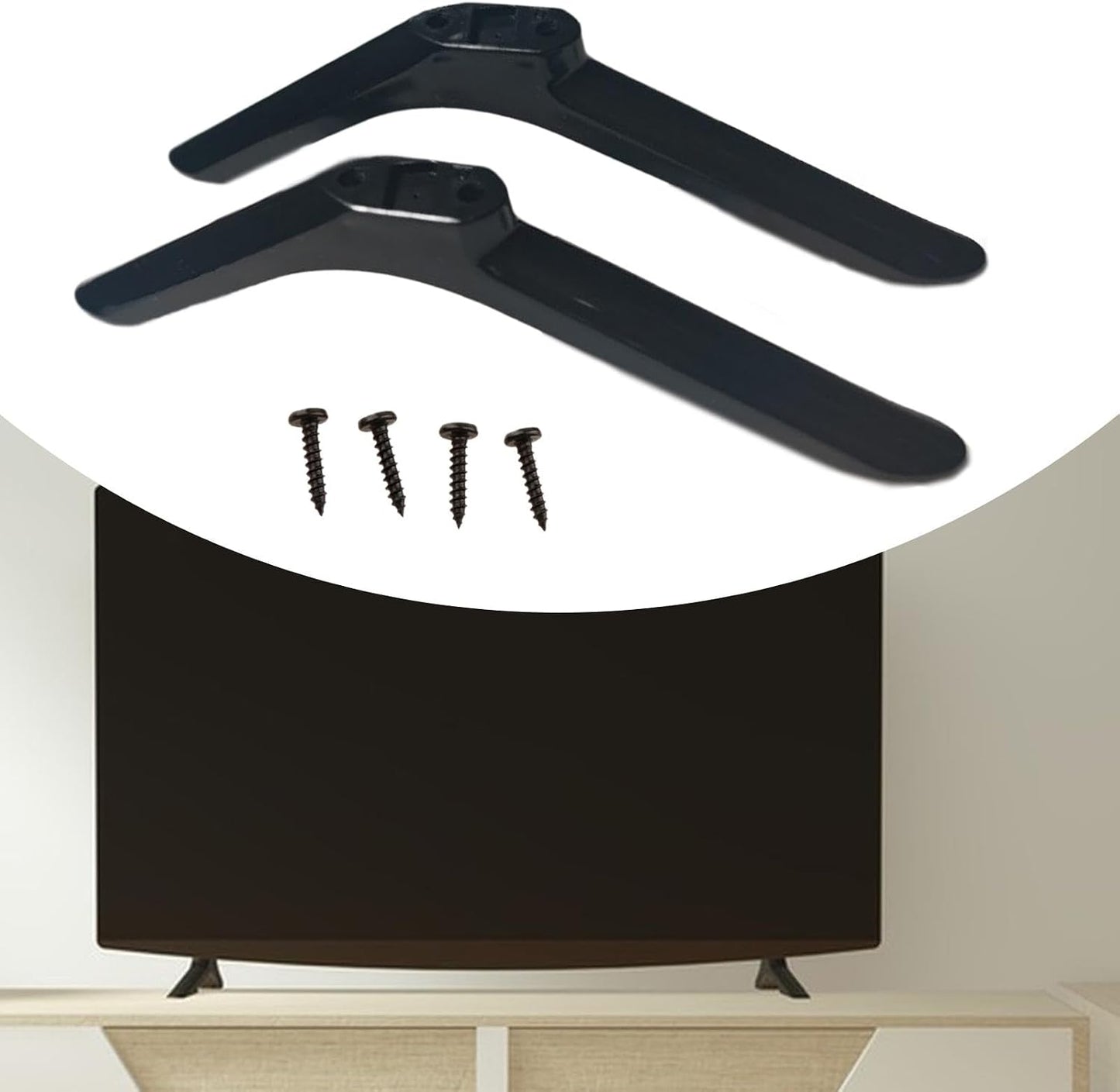 FVDPWYE 2X 22.5cmx5.5cmx2cm TV Base Stand Table Top TV Legs