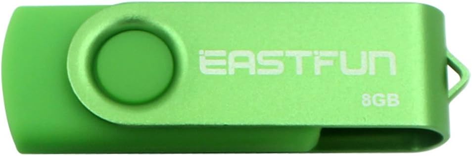 EASTFUN 5 Pack 8GB 2.0 USB Flash Drive USB Flash Memory Stick Fold Storage Thumb Stick Pen (Five Mixed Colors: Black