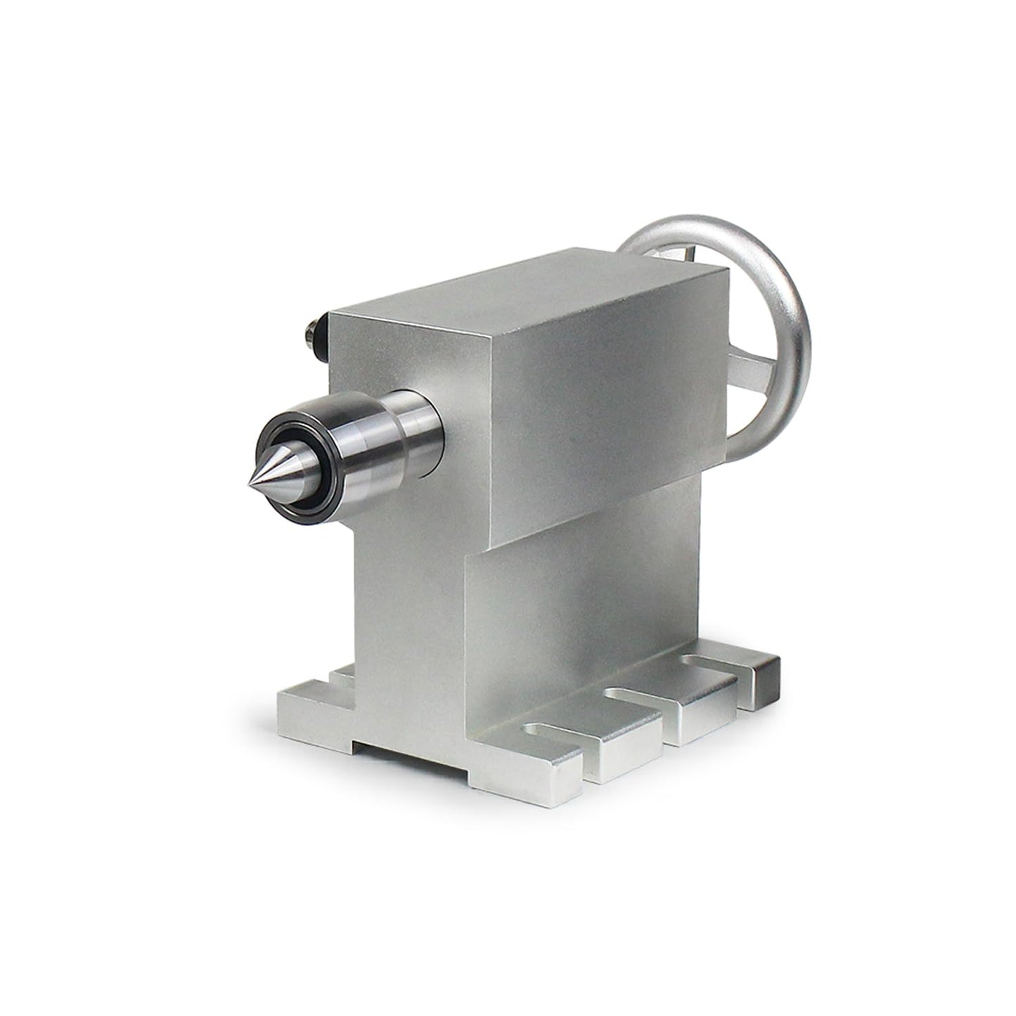 RATTMMOTOR 100mm Center Height MT2 Tailstock, Morse Taper 2 Live Center Movable Woodworking Lathe Chuck Handle for CNC Router Rotary Table 4th Axis
