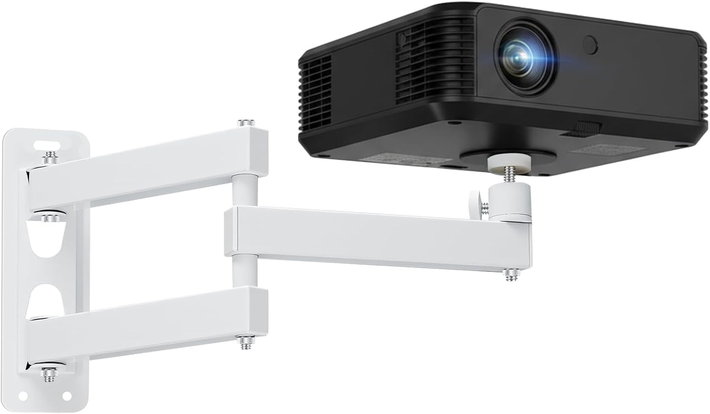 CroBlissful 360 1/4" Foldable Projector Wall Mount, Ceiling Projector Mount, Universal Adjustable Rotation, Projectors