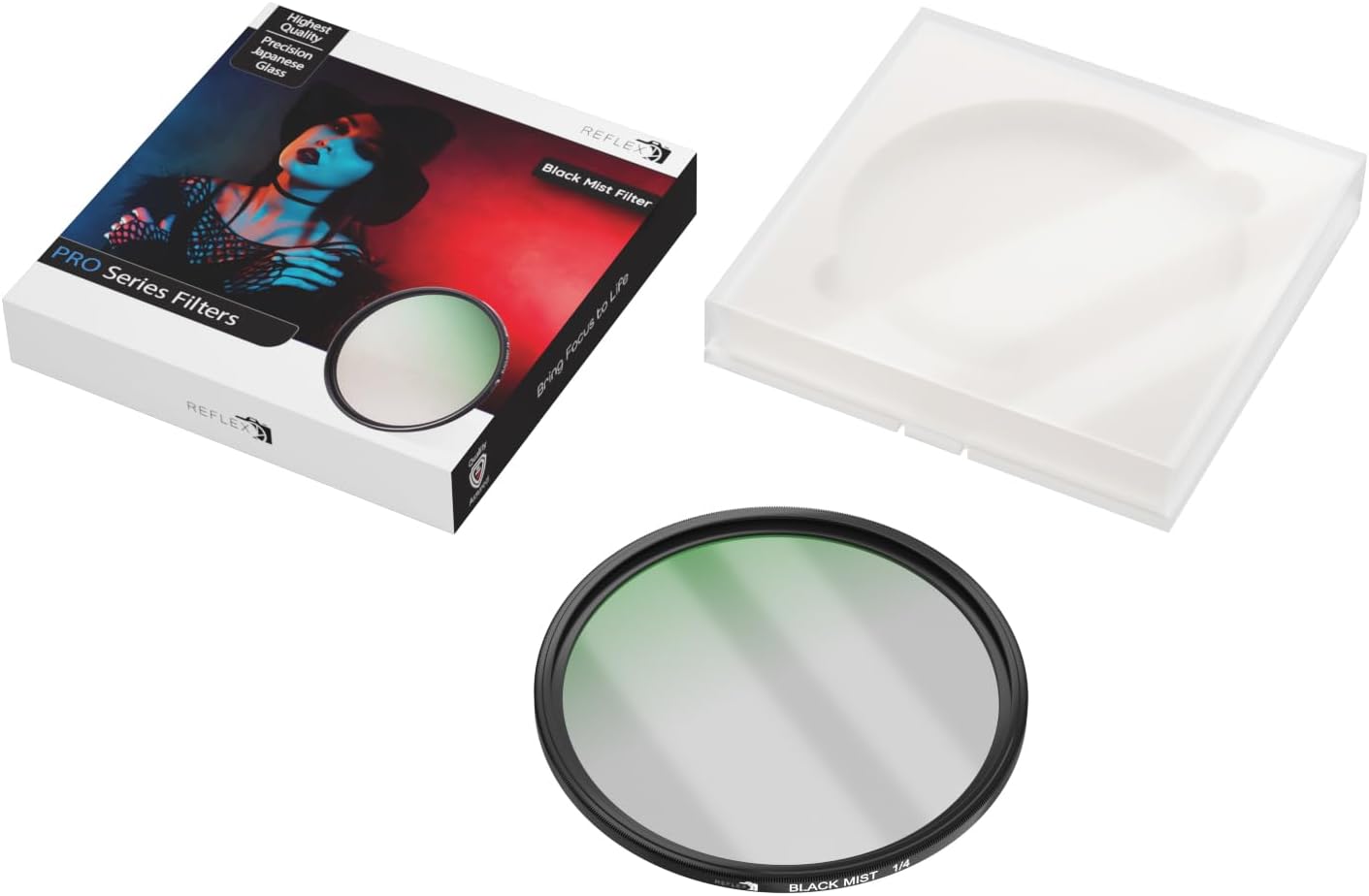 Reflex Camera 77mm 1/4 Black Mist Filter Premium Soft Diffusion Effect for Cinematic Glow and Reduced Contrast in DSLR