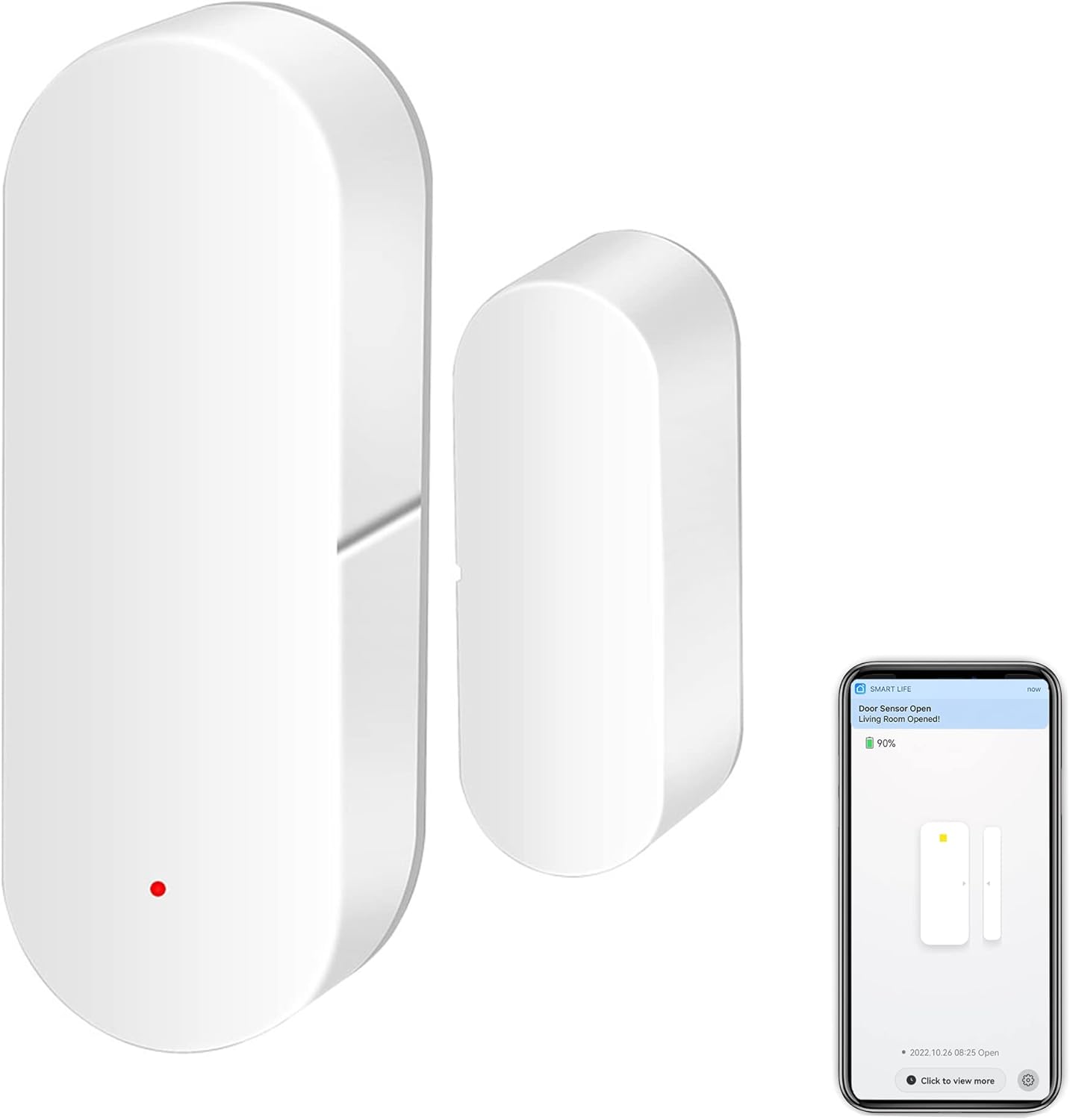SENCKIT (1pack) WiFi Door Sensor: Smart Door Open/Closed Detectors, Wireless Window Sensor with App Notification Alert
