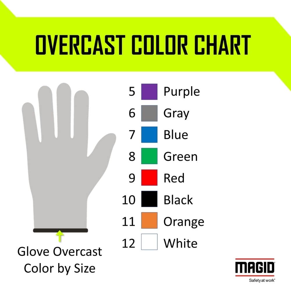 Magid AeroDex A4 Cut Gloves, Polyurethane, 12 Pairs, Size 10/XL