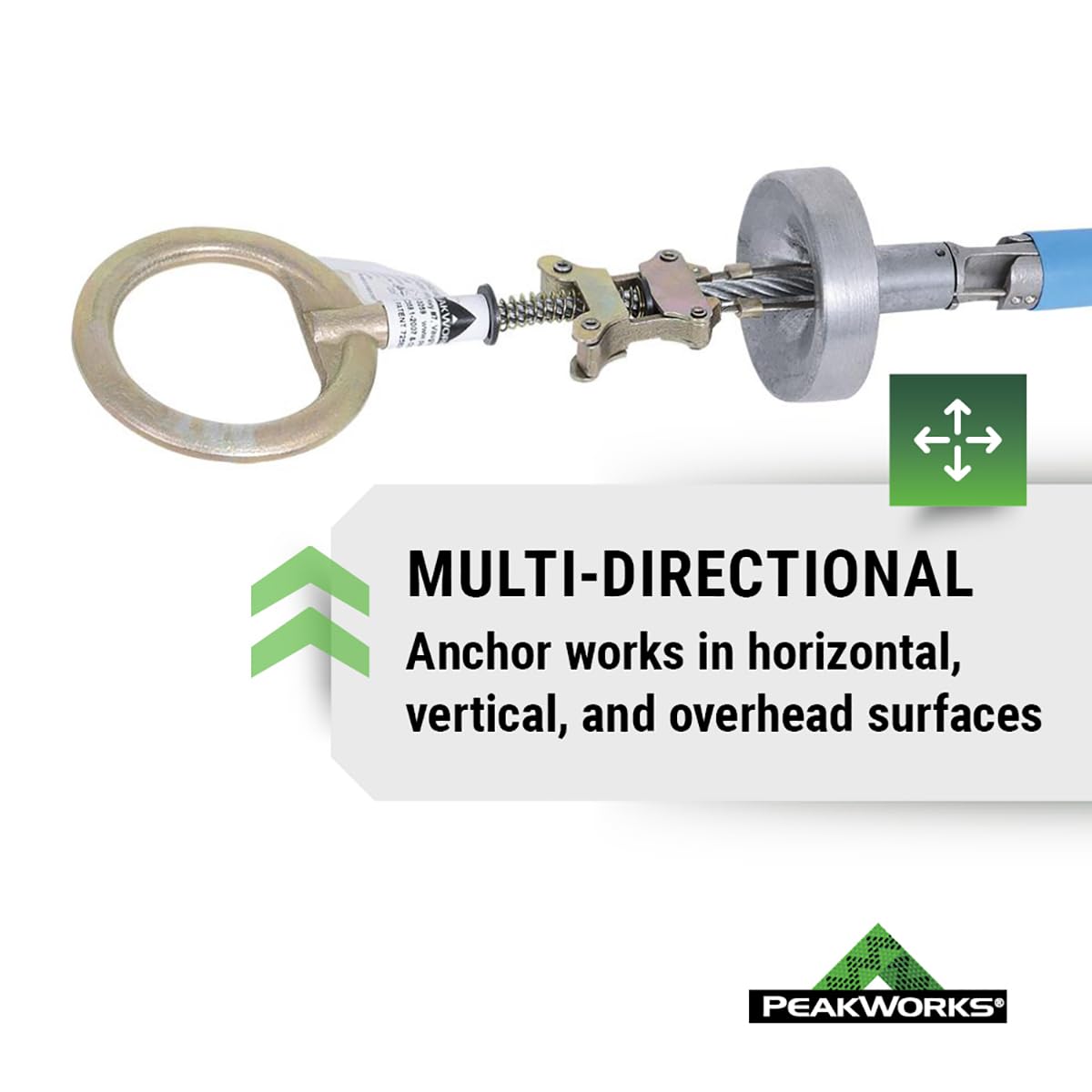 Peakworks Temporary Reusable Drop-In Anchor for Concrete - Industrial, Construction, Roofing Fall Protection - ANSI & OSHA Compliant - 3/4" (19 mm)