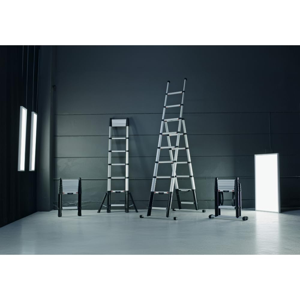 W.Steps Prime 13.5 FT | Telescopic Extension Ladder, ANSI Type 1A Certified, incl. stabilizers