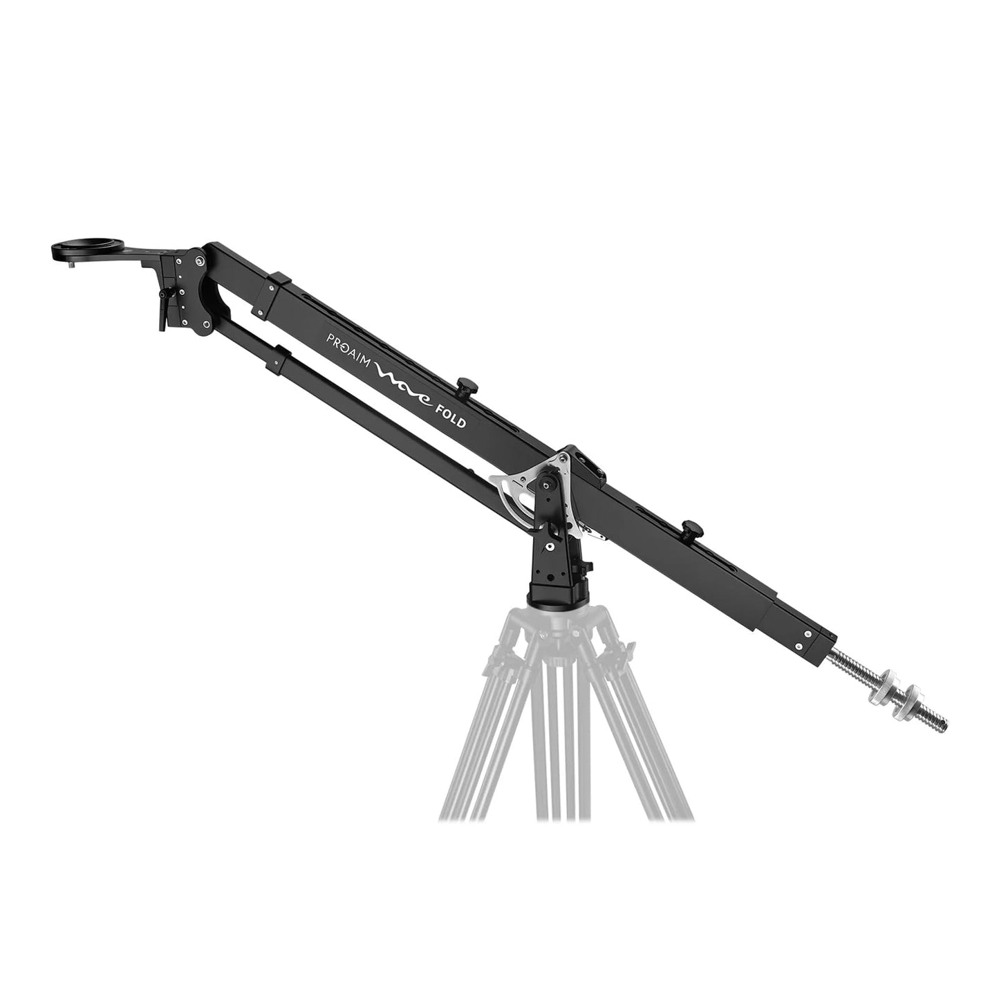 PROAIM 7.2ft Wave Fold Video Camera Jib Crane. 15kg/33lb Payload. 100mm Camera & Tripod Mounting. Quick Dovetail Mechanism. Telescopic Front & Rear Pivot Adjustments (JB-WVFD-01)