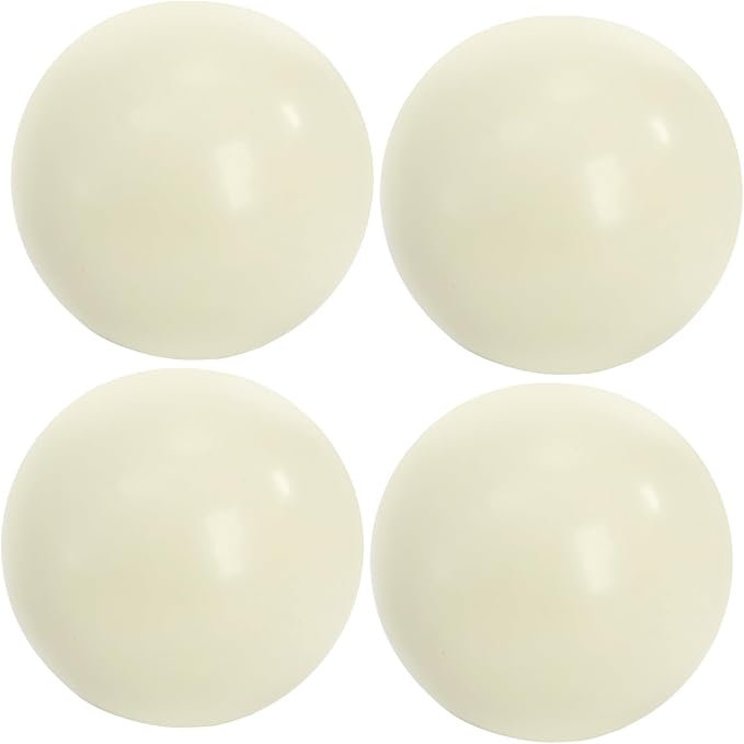 Lawei 4 Pack 57mm Bocce Pallino Balls, Durable Resin Target Balls for Bocce Ball Game, Bocce Balls Replacement for Sport Adults Outdoor, Backyard, Beach and Party Activities, Beige
