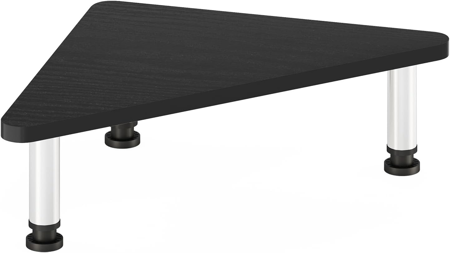Furinno Turn-N-Tube Corner Monitor Riser Stand with Stainless Steel Tubes, Americano