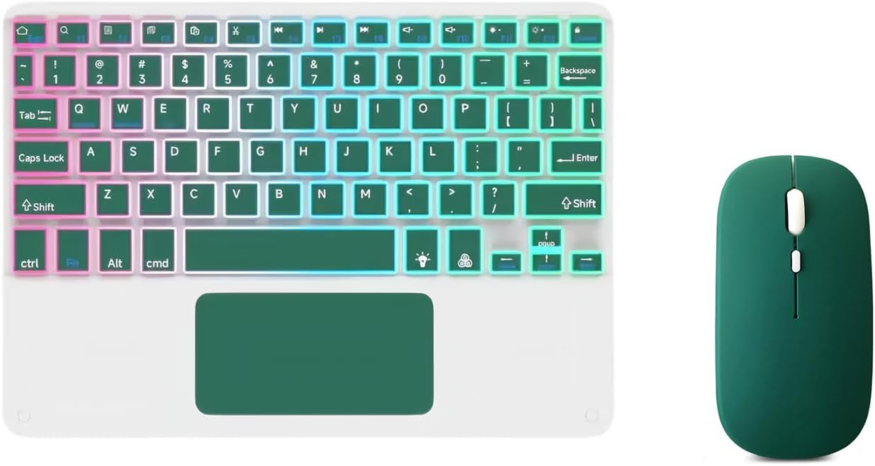 Guiheng 7-Color Ultra-Slim Bluetooth Keyboard with Built-in Touchpad and Mouse Portable Mini Wireless Keyboard