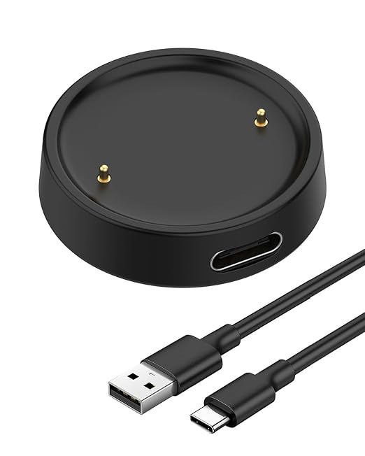 Charging Cable for Amazfit Bip 6 / Active 2, 3.3ft/1m Type-C Charging Cable & USB-C Magnetic Charger Dock Portable Replacement, 1 Set