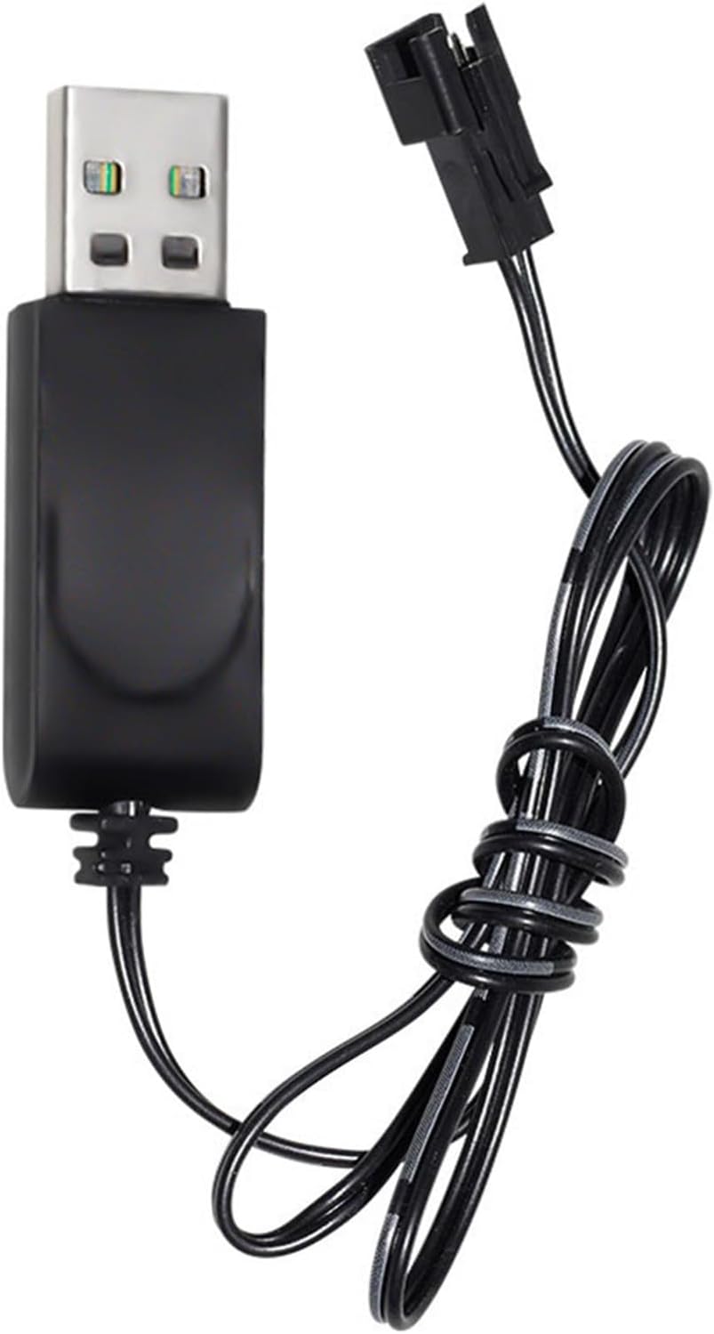 BAIMOQI SM-2P 3.7V 500mAh USB Charger Cable with Connector Plug Lithium Battery USB Charging Cable Output for Remote