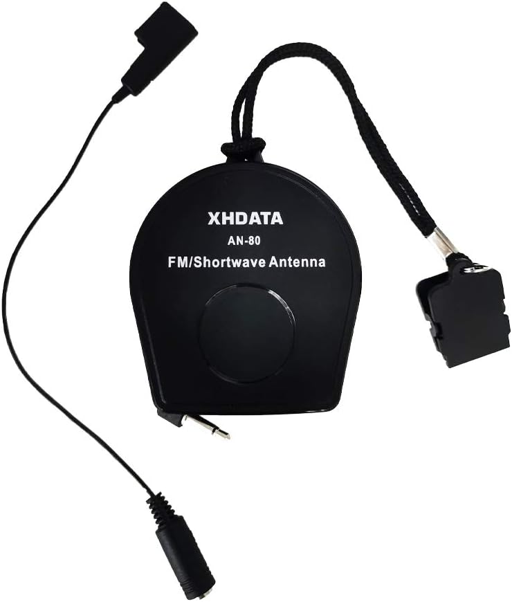 XHDATA AN-80 Shortwave Reel Antenna FM SW External Antenna Whip Antenna to Improve Signal Reception Suitable for FM SW