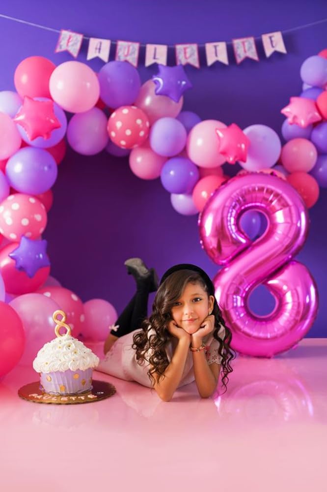 Skiennix 40-Inch Hot Pink Number 7 Balloon - Perfect for Birthdays, Engagements & Graduations