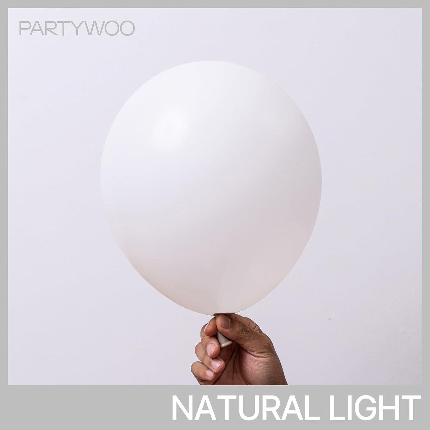 PartyWoo White Balloons - 100 Pcs 12 Inch Latex Helium Pastel White Balloons for Events & Celebrations