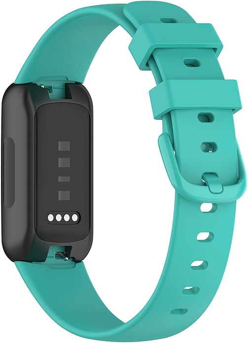 2 Pack Compatible with Fitbit Inspire 3 Bands, 15.4mm Width Soft Silicone Adjustable Sport Replacement Band for Women Men