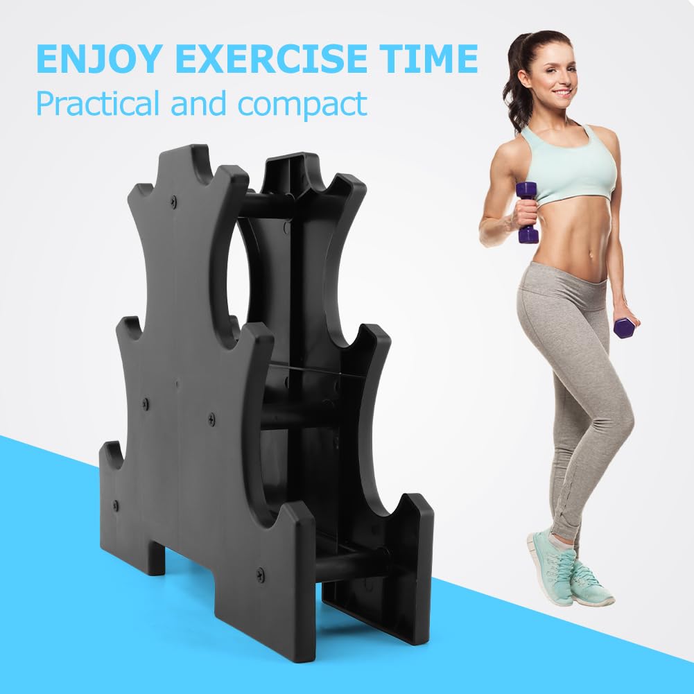 Dumbbell Rack Stand Only, A-Frame Dumbbell Storage Rack with Handle, Tree Shape Compact Weight Hold, Multilevel Weight Storage Organizer for Home Gym Workout