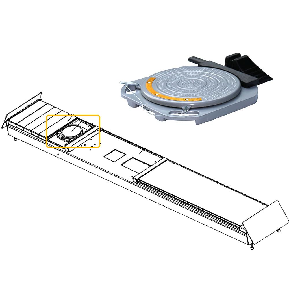Nienloop Wheel Aligner System Turnplates Turntables Radius Plates with Scale 4 Ton Load Capacity for Alignment Scissor Lift 4-Post Lift