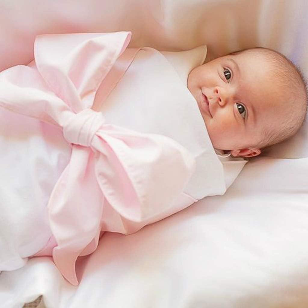 ZROSIN Newborn Baby Cloth wrap, Maternity Pink Bow Waistband, Baby wrap Cloth